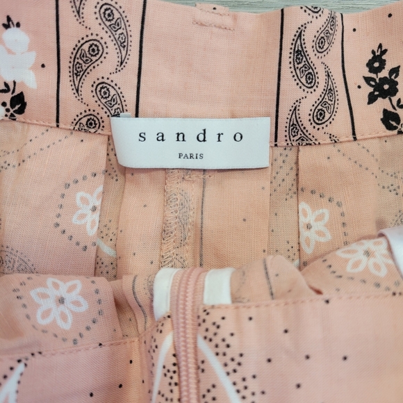 Sandro Paris Pleated bandana print short - Picture 5 of 12